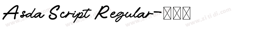 Asda Script Regular字体转换